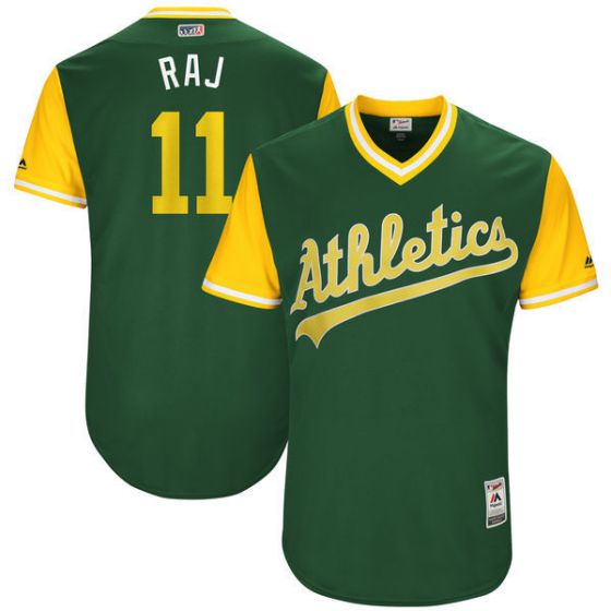 Men Oakland Athletics 11 Raj Green New Rush Limited MLB Jerseys